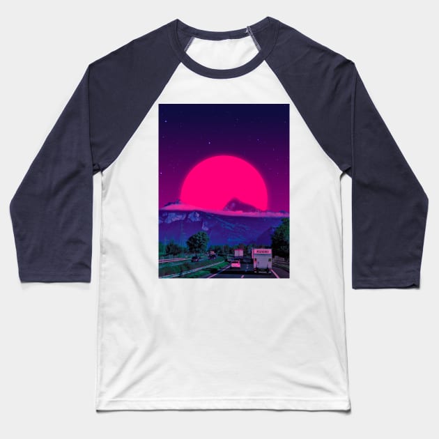 Neon Worlds IV Baseball T-Shirt by Yagedan